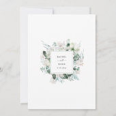 ソフトホワイトリリーバラダスティブルーフローラ結婚ズ 招待状 (裏面)