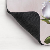 ソフトホワイトローズエレガントシャビーシック マウスパッド (コーナー)