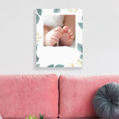 ソフトホワイトローズフローラフレームキャンバス印刷 キャンバスプリント (インサイチュ (リビング))