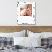 ソフトホワイトローズフローラフレームキャンバス印刷 キャンバスプリント (インサイチュ (寝室))