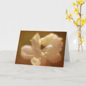 ソフトホワイトローズ空白のノートカード カード (黄色い花)