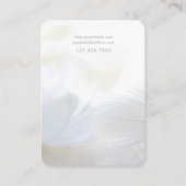 ソフトホワイト羽根ジュエリー表示カード 名刺 (裏面)