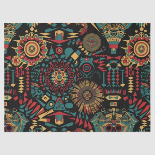 ソフトホワイト「伝統パターインスパイアン」ギフトティスス 薄葉紙 (正面)