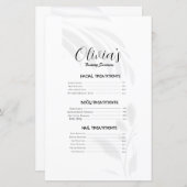 ソフトホワエレガントイト美しいサービス価格表 (正面/裏面)