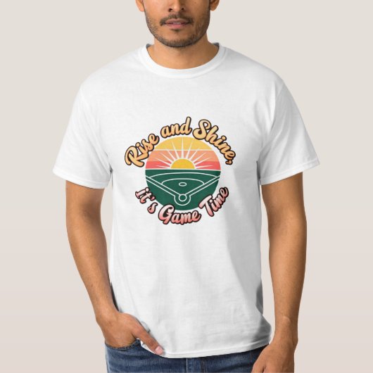 ソフトボおもしろいールお洒落グラフィックス Tシャツ (正面)