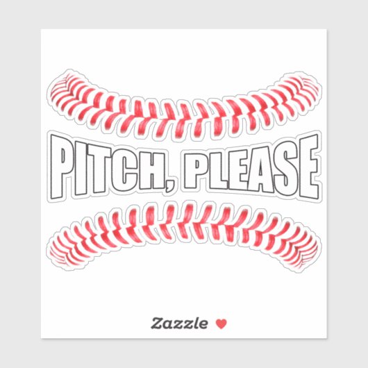 ソフトボおもしろいールまたは野球のピッチはスポーツをお願い シール (シート)