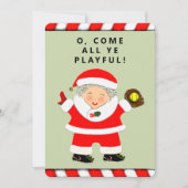 ソフトボおもしろいールクリスマス シーズンカード (正面)