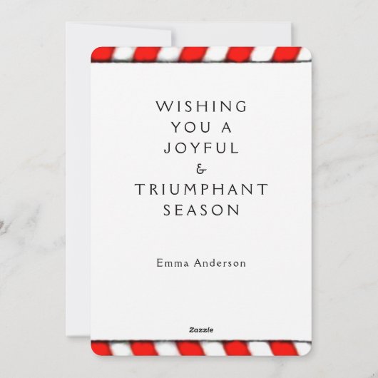 ソフトボおもしろいールクリスマス シーズンカード (裏面)