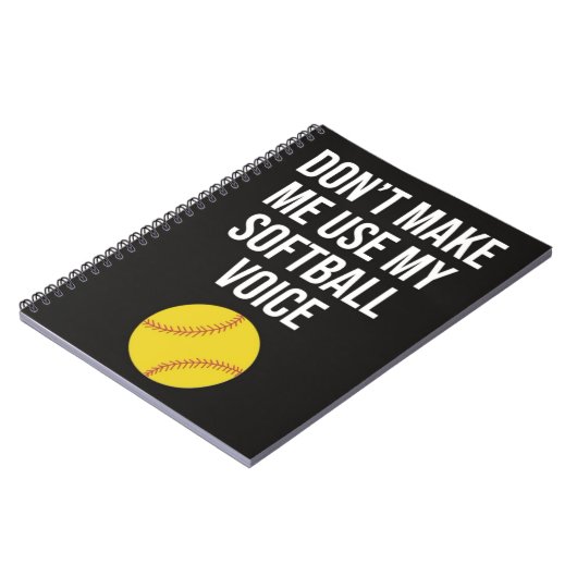 ソフトボおもしろいールコーチのギフトチームありがとう選手 ノートブック (左側)