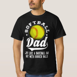 ソフトボおもしろいールパパ Tシャツ