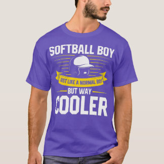 ソフトボおもしろいール恋人ボーイズメンズキッズソフトボール選手 Tシャツ