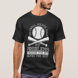 ソフトボおもしろいール – バッターピッチャー捕手ソフトボール Tシャツ