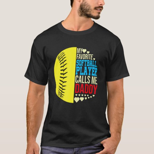 ソフトボお気に入りのールプレーヤーがパパ2を呼び出す Tシャツ (正面)