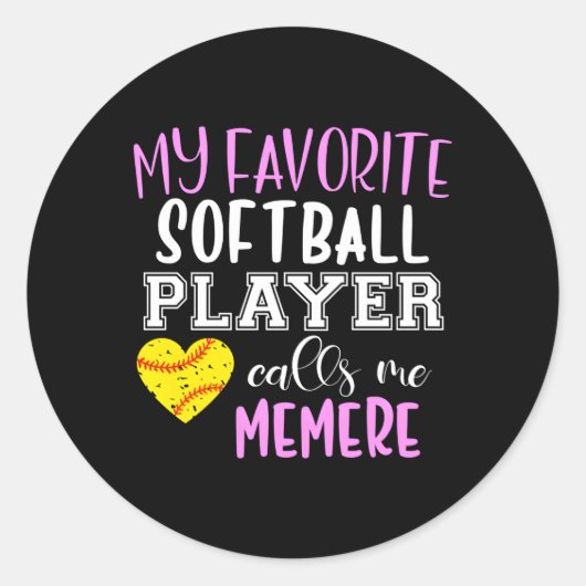 ソフトボお気に入りのール選手が私をメメメレと呼ぶ ラウンドシール (正面)