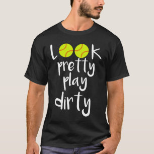 ソフトボかわいらしールの女の子に対して汚い顔をする Tシャツ