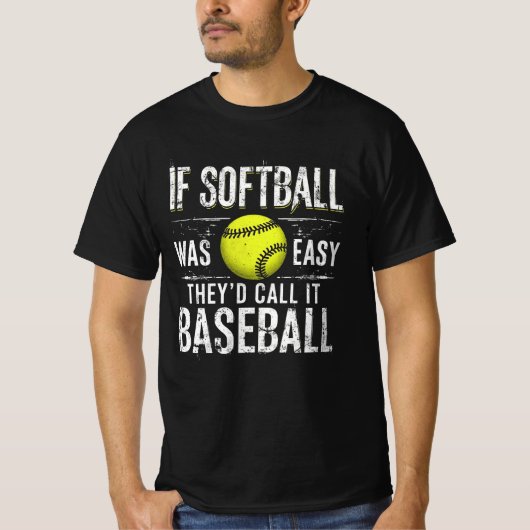 ソフトボもしールは簡単だった Tシャツ (正面)