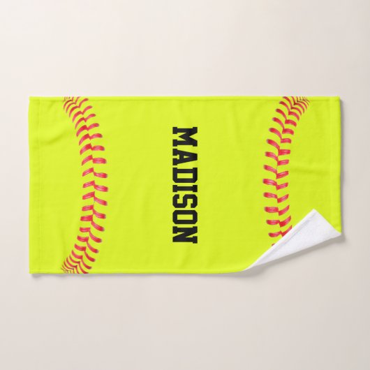 ソフトボカスタムールプレーヤー名、チーム名、または文字 ハンドタオル (ハンドタオル)