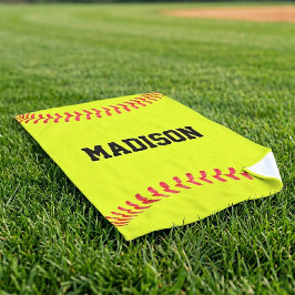 ソフトボカスタムールプレーヤー名、チーム名、または文字 ハンドタオル