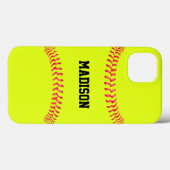 ソフトボカスタムールプレーヤー名、チーム名、または文字 Case-Mate iPhoneケース (裏面 (横))