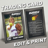 ソフトボカスタムール取引カード、ソフトボールカード コーリングカード