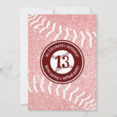 ソフトボガーリーールの誕生日またはチームパーティー 招待状 (裏面)