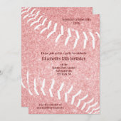 ソフトボガーリーールの誕生日またはチームパーティー 招待状 (正面/裏面)