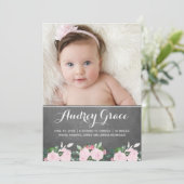 ソフトボタニカルチャックボード | 誕生発表 案内状 (スタンド正面)