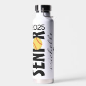 ソフトボパーソナライズされたールのシニア夜間卒業ギフト ウォーターボトル (左面)