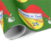 ソフトボパーソナライズされたールクリスマスラッピング紙 ラッピングペーパー (ロールコーナー)