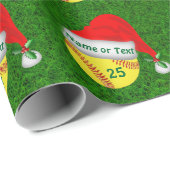 ソフトボパーソナライズされたールクリスマスラッピング紙 ラッピングペーパー (ロールコーナー)