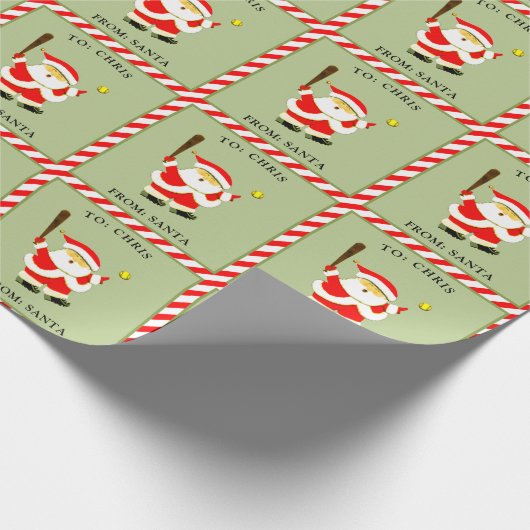 ソフトボパーソナライズされたールクリスマス ラッピングペーパー (角)