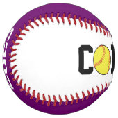 ソフトボパーソナライズされたールコンストックボール ソフトボール (正面左)