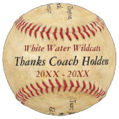 ソフトボパーソナライズされたールコーチお礼ギフト ソフトボール (正面)