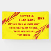 ソフトボパーソナライズされたールチームのバナー、Your COLORS 横断幕 (横)