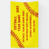 ソフトボパーソナライズされたールチームのバナー、Your COLORS 横断幕 (縦)