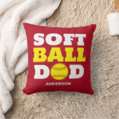 ソフトボパーソナライズされたールパパ父の日 クッション (ブランケット)