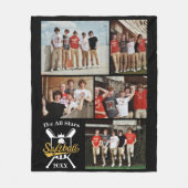 ソフトボパーソナライズされたールフォトコラージュ名チーム# フリースブランケット (正面)