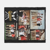 ソフトボパーソナライズされたールフォトコラージュ名チーム# フリースブランケット (正面(横))