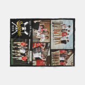 ソフトボパーソナライズされたールフォトコラージュ名チーム# フリースブランケット (正面(横))