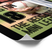 ソフトボパーソナライズされたールフォトコラージュ名チーム# ポスター (角)