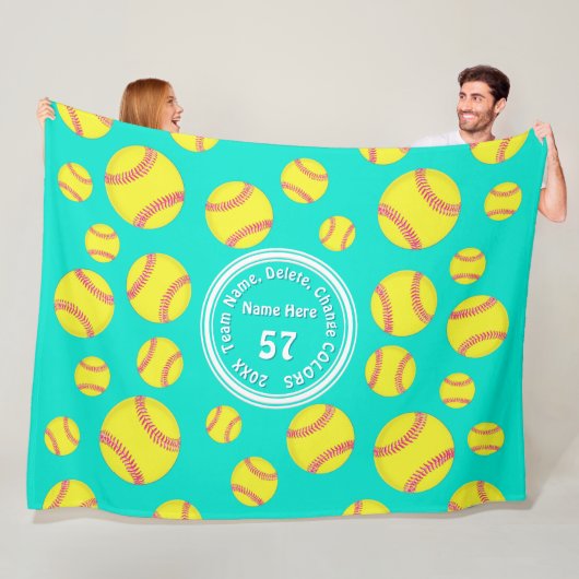 ソフトボパーソナライズされたールフリースブランケット(任意の色) フリースブランケット (インサイチュ)