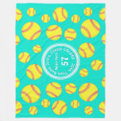 ソフトボパーソナライズされたールフリースブランケット(任意の色) フリースブランケット (正面)