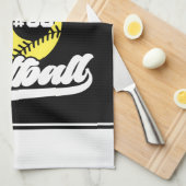 ソフトボパーソナライズされたールプレーヤーの名前の追加レトロチーム キッチンタオル (四つ折り)