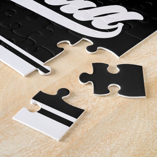 ソフトボパーソナライズされたールプレーヤーの名前の追加レトロチーム ジグソーパズル (側面)