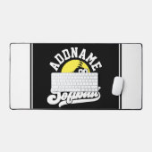 ソフトボパーソナライズされたールプレーヤーの名前の追加レトロチーム デスクマット (キーボード&マウス)