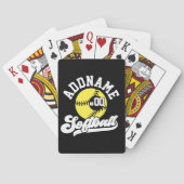 ソフトボパーソナライズされたールプレーヤーの名前の追加レトロチーム トランプ (裏面)