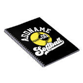 ソフトボパーソナライズされたールプレーヤーの名前の追加レトロチーム ノートブック (右側)