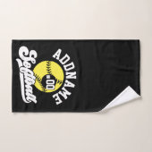 ソフトボパーソナライズされたールプレーヤーの名前の追加レトロチーム バスタオルセット (ハンドタオル)