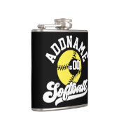 ソフトボパーソナライズされたールプレーヤーの名前の追加レトロチーム フラスク (右)