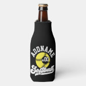 ソフトボパーソナライズされたールプレーヤーの名前の追加レトロチーム ボトルクーラー (ボトル正面)